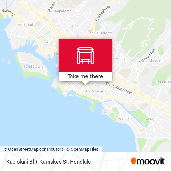 Mapa de Kapiolani Bl + Kamakee St