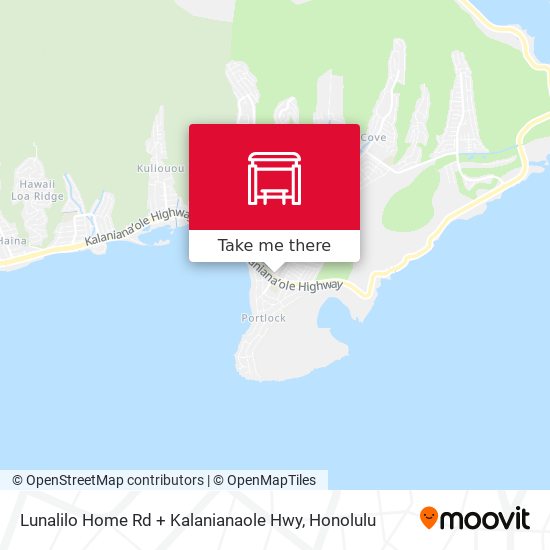 Lunalilo Home Rd + Kalanianaole Hwy map