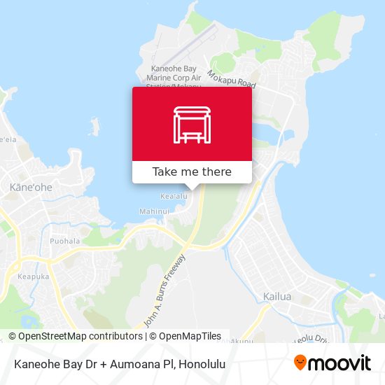 Mapa de Kaneohe Bay Dr + Aumoana Pl