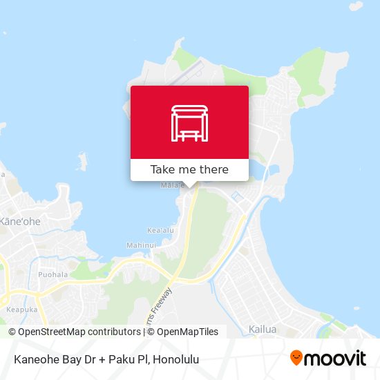 Kaneohe Bay Dr + Paku Pl map