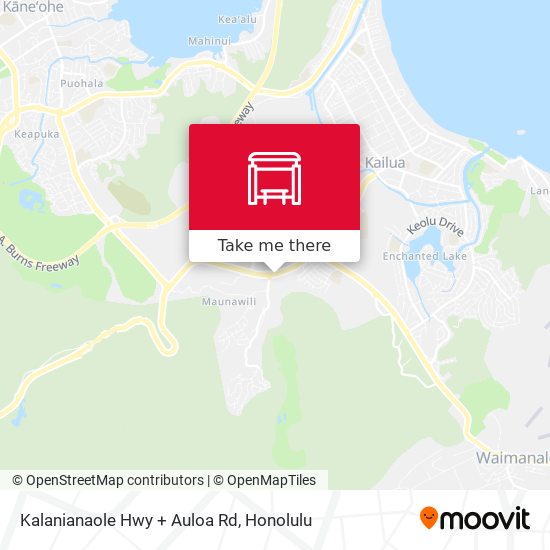 Mapa de Kalanianaole Hwy + Auloa Rd