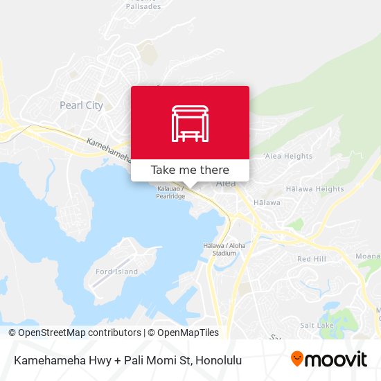 Mapa de Kamehameha Hwy + Pali Momi St
