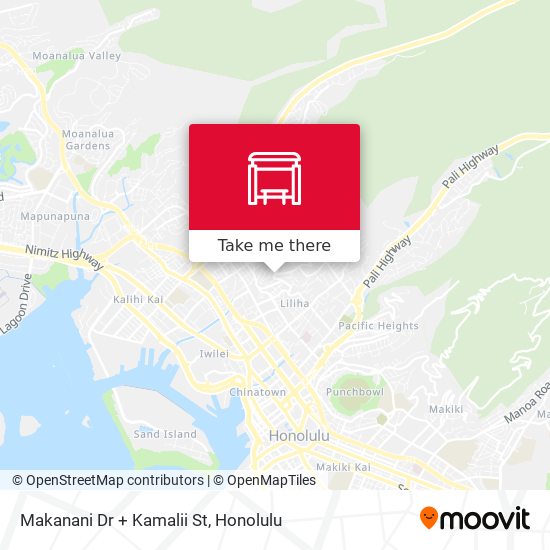 Makanani Dr + Kamalii St map