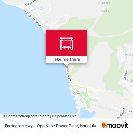 Farrington Hwy + Opp Kahe Power Plant map