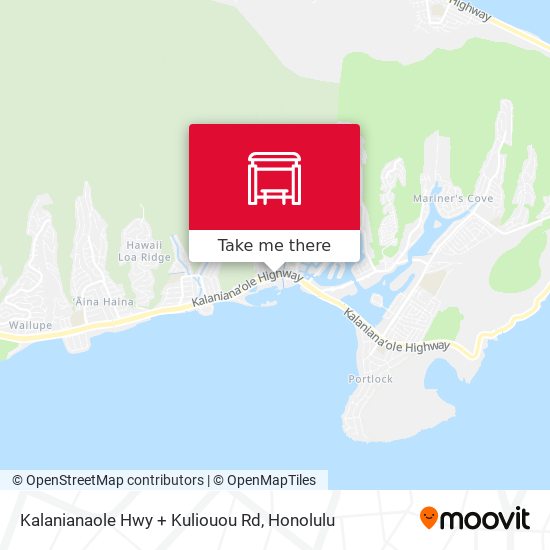 Kalanianaole Hwy + Kuliouou Rd map