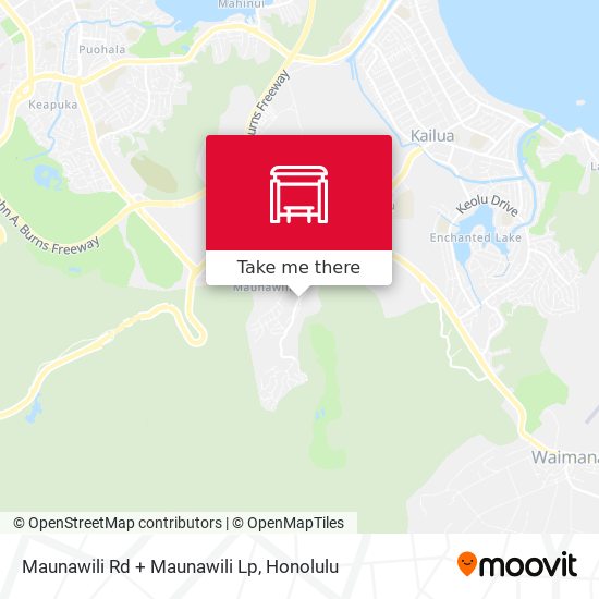 Maunawili Rd + Maunawili Lp map