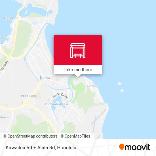 Mapa de Kawailoa Rd + Alala Rd