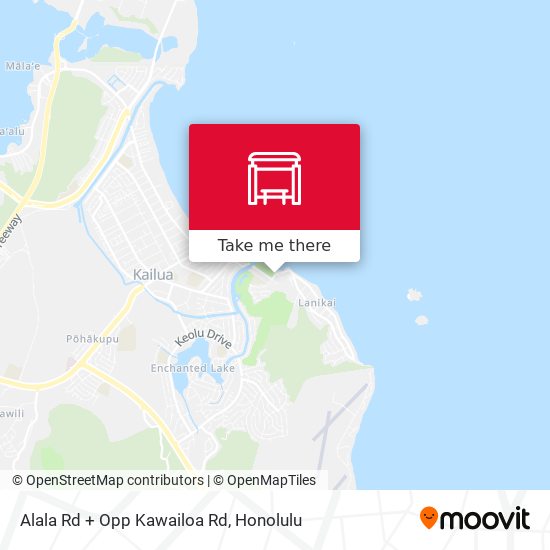 Alala Rd + Opp Kawailoa Rd map