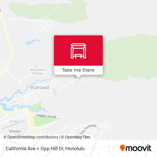 California Ave + Opp Hill Dr map