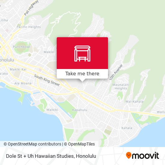 Mapa de Dole St + Uh Hawaiian Studies