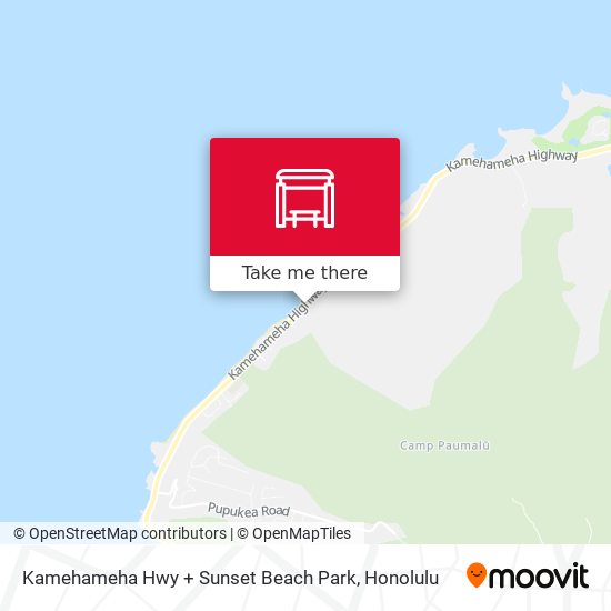 Mapa de Kamehameha Hwy + Sunset Beach Park