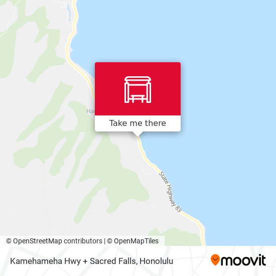 Mapa de Kamehameha Hwy + Sacred Falls