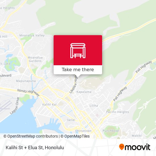 Mapa de Kalihi St + Elua St