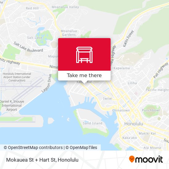 Mapa de Mokauea St + Hart St