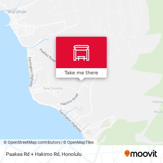 Paakea Rd + Hakimo Rd map