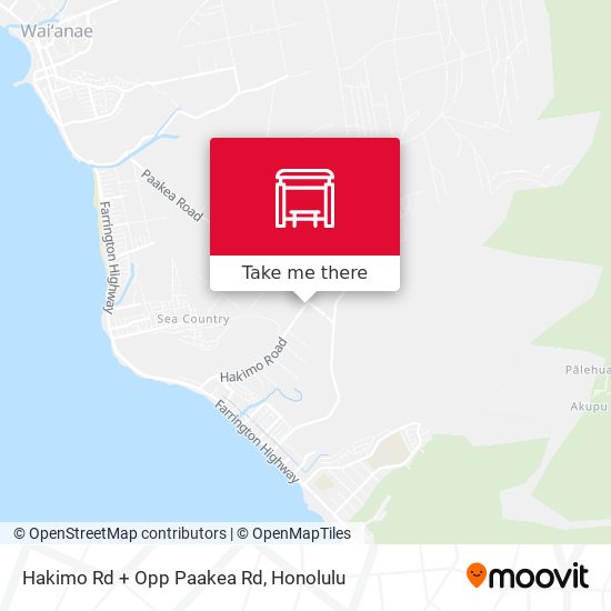 Hakimo Rd + Opp Paakea Rd map