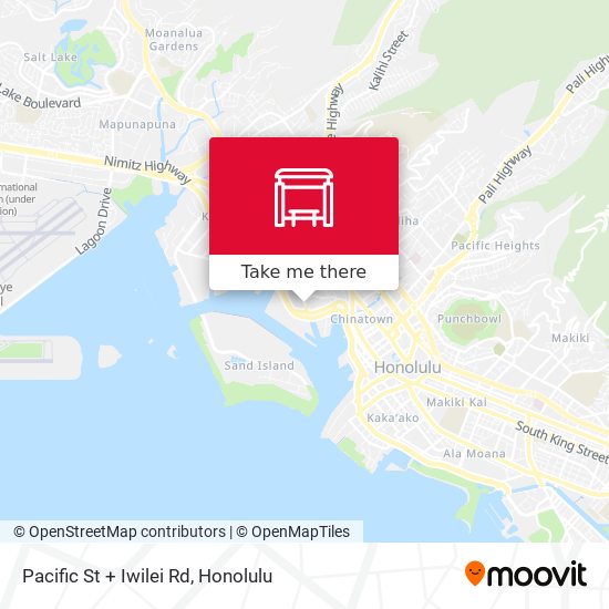 Pacific St + Iwilei Rd map