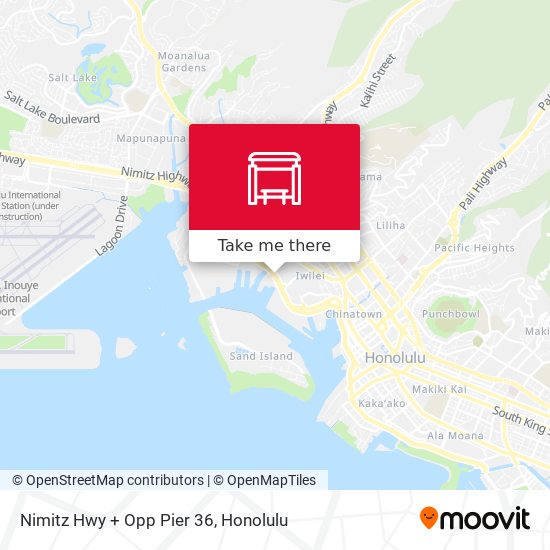 Mapa de Nimitz Hwy + Opp Pier 36