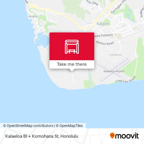 Kalaeloa Bl + Komohana St map