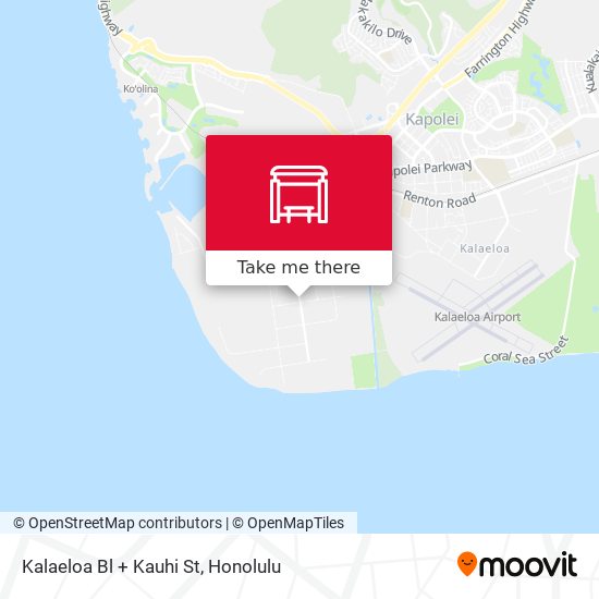 Mapa de Kalaeloa Bl + Kauhi St