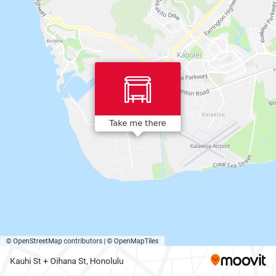 Kauhi St + Oihana St map