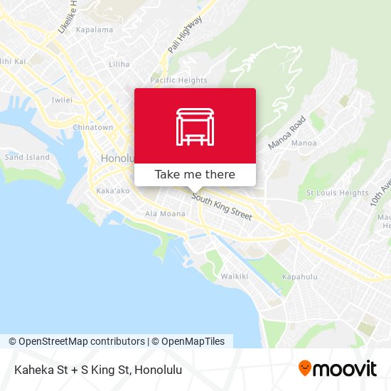 Kaheka St + S King St map