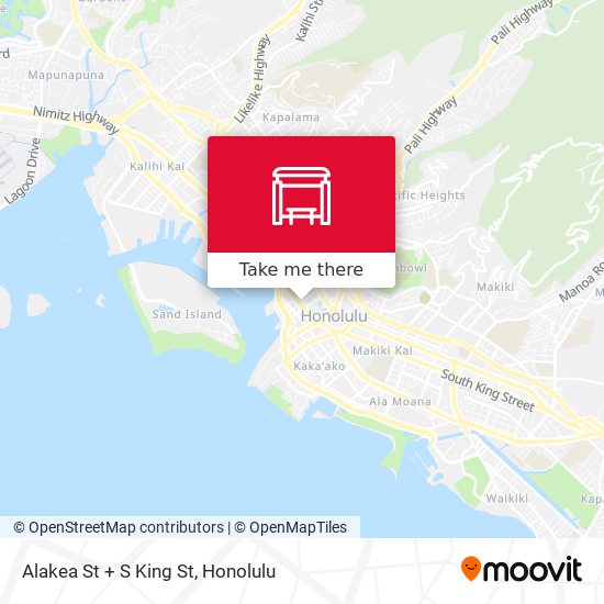 Mapa de Alakea St + S King St