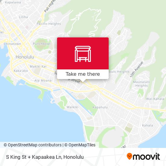 Mapa de S King St + Kapaakea Ln