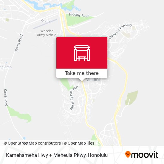 Kamehameha Hwy + Meheula Pkwy map