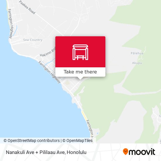 Nanakuli Ave + Pililaau Ave map