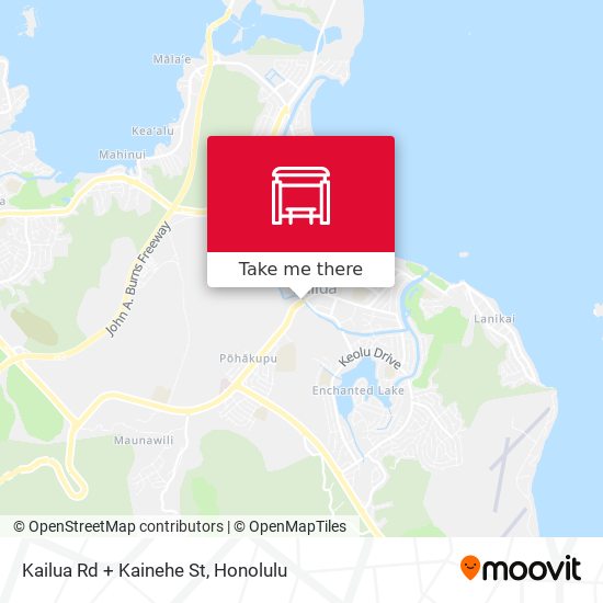 Kailua Rd + Kainehe St map