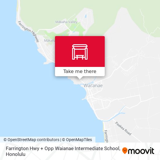 Farrington Hwy + Opp Waianae Intermediate School map