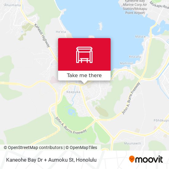 Kaneohe Bay Dr + Aumoku St map