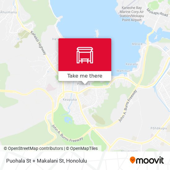 Puohala St + Makalani St map