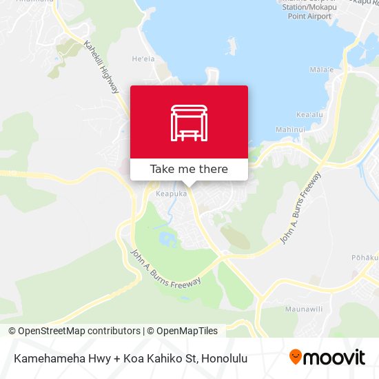 Kamehameha Hwy + Koa Kahiko St map