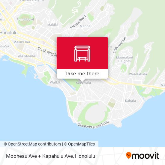 Mooheau Ave + Kapahulu Ave map