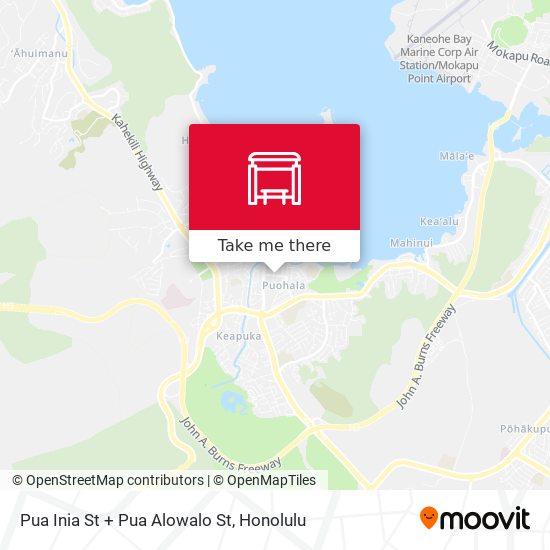 Pua Inia St + Pua Alowalo St map