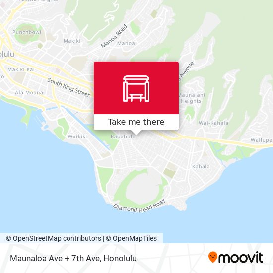 Maunaloa Ave + 7th Ave map