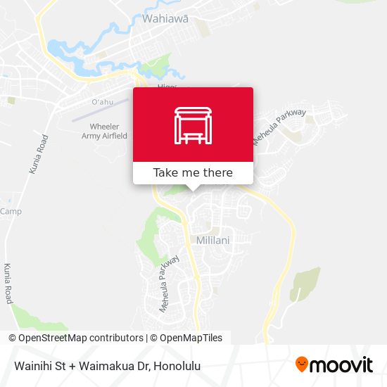 Wainihi St + Waimakua Dr map