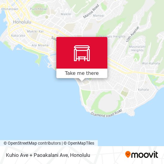 Mapa de Kuhio Ave + Paoakalani Ave