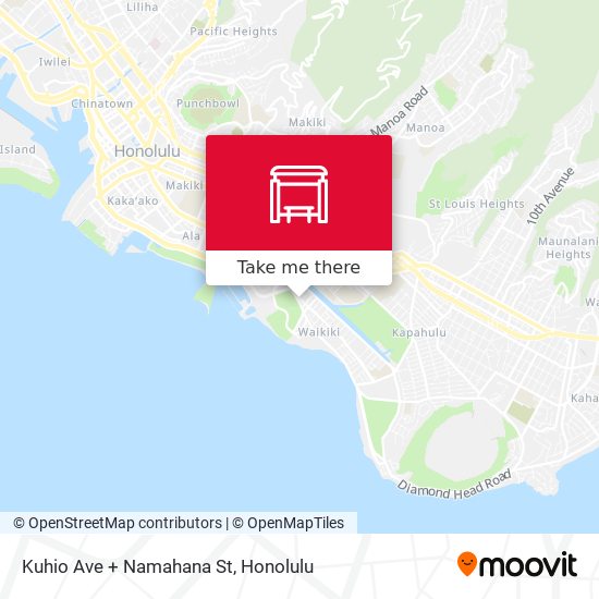 Kuhio Ave + Namahana St map