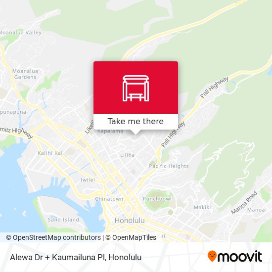 Alewa Dr + Kaumailuna Pl map