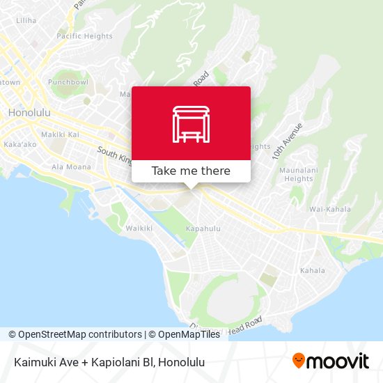 Kaimuki Ave + Kapiolani Bl map