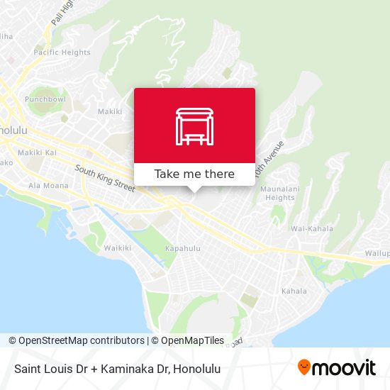 Saint Louis Dr + Kaminaka Dr map