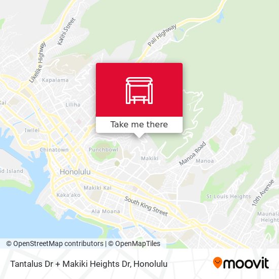 Mapa de Tantalus Dr + Makiki Heights Dr