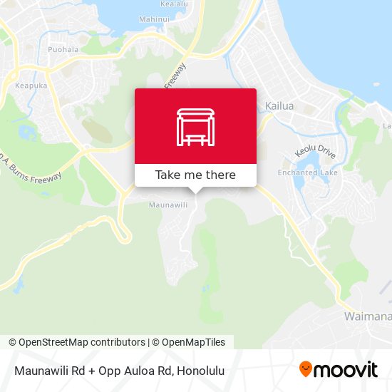 Maunawili Rd + Opp Auloa Rd map
