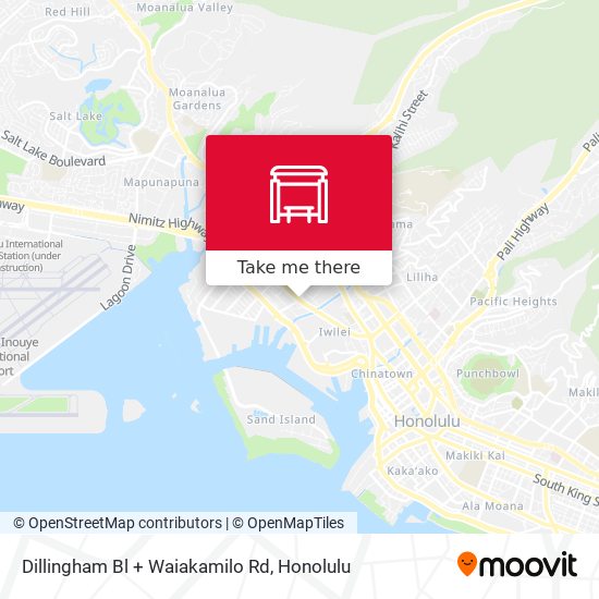 Dillingham Bl + Waiakamilo Rd map