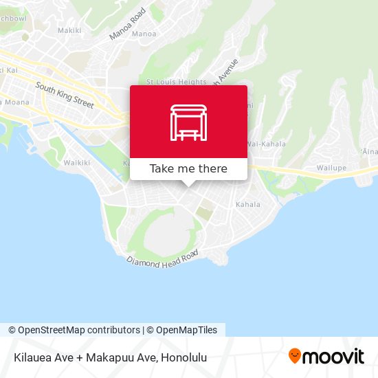 Mapa de Kilauea Ave + Makapuu Ave