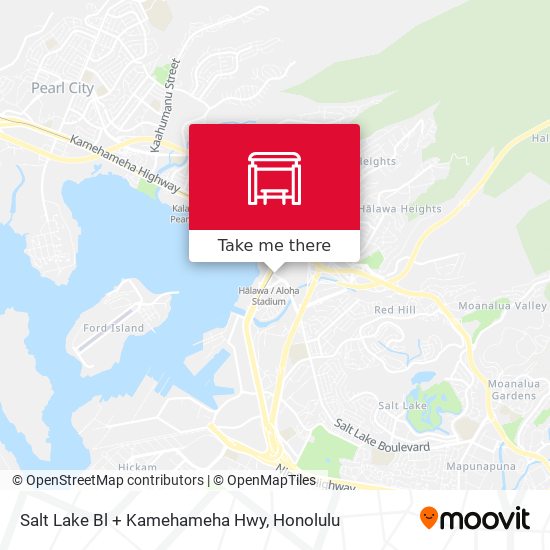 Salt Lake Bl + Kamehameha Hwy map
