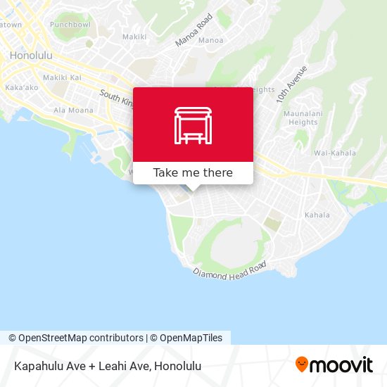 Mapa de Kapahulu Ave + Leahi Ave